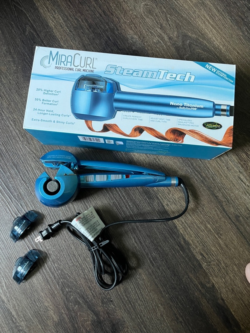SteamTech Nano Titanium Curl Machine - Blue